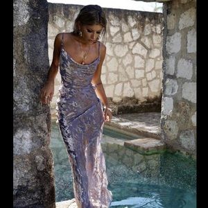 Rat & Boa Iridescent Lavender Maxi Dress